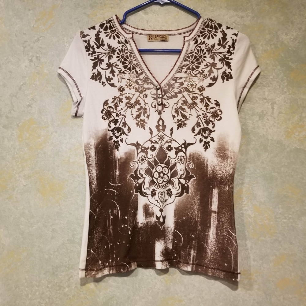 Blue Canyon Clothing Cotton Tee Shirt sz S EUC